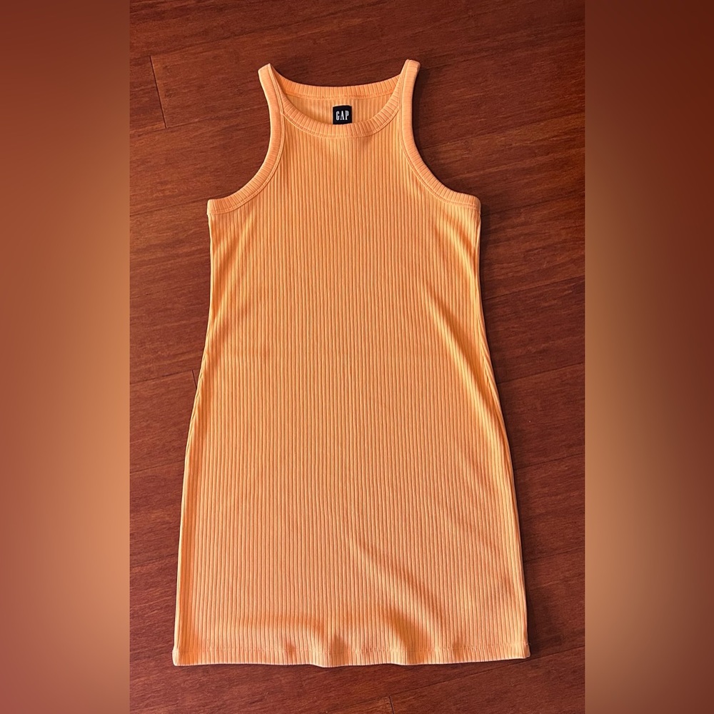 GAP Women's Orange Ribbed Dress